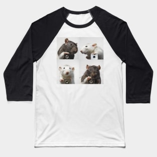 Say Cheese–Rat Photographers Baseball T-Shirt